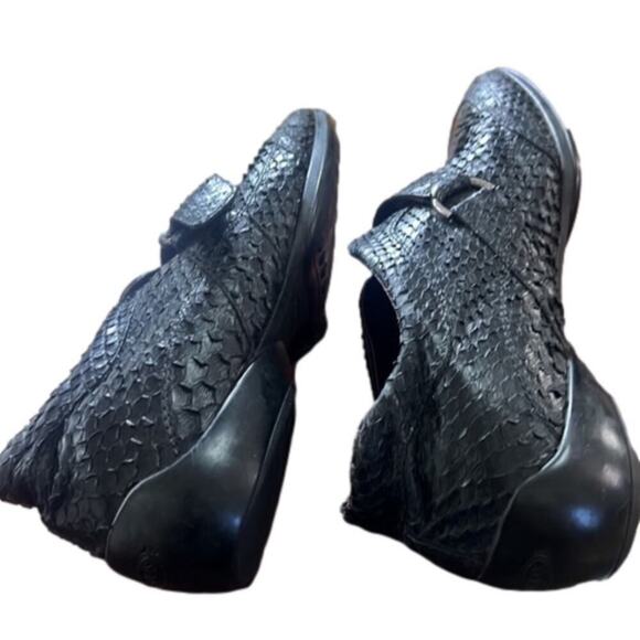 TOD’S SNAKESKIN OXFORD BUCKLE SHOES SIZE 7 - Picture 3 of 8